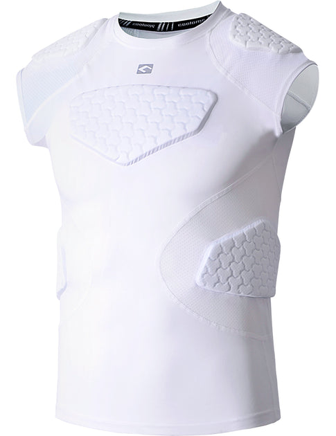 Men's Padded Compression Shirt and Pants Training T-Shirt and Short Set  Ribs Back Thighs and Buttocks Elbow Knee Protector - Football Soccer