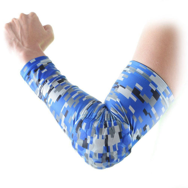 Digital Camouflage Blue Arm Sleeve with Pad COOLOMG Football