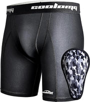 COOLOMG Youth Sliding Shorts with Protective Cup for Baseball Football ...