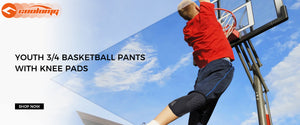 Basketball Compression Pants with Knee Pads Capri Protector Gear for Adult  Youth