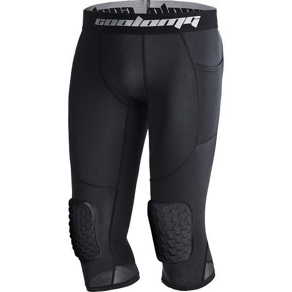 Basketball Pants with Knee Pads, Knee Pads Compression Pants,Men's