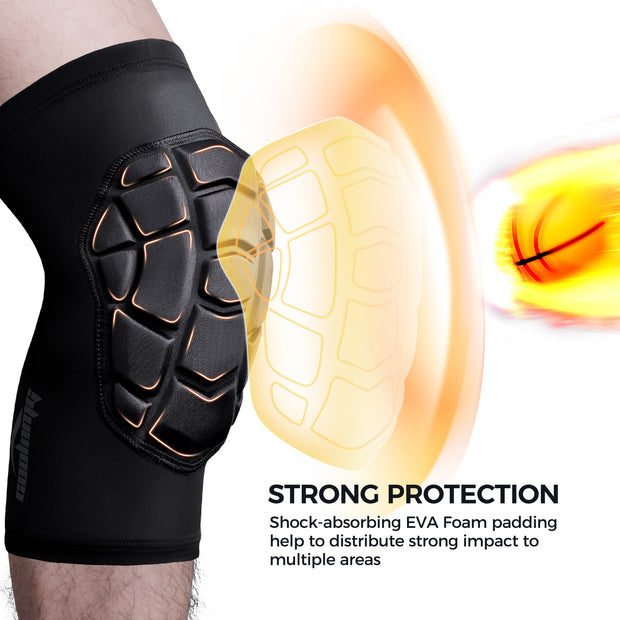 COOLOMG Protective Knee Pads for Wrestling Basketball Football Volleyball Youth Kids Adult Knee Compression Sleeves