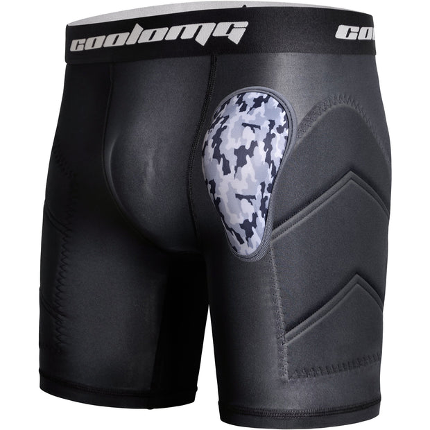 COOLOMG Adult Mens Baseball Padded Sliding Shorts with Soft Protective Cup for Football Lacrosse MD108