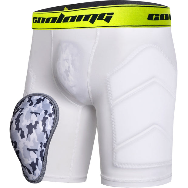 COOLOMG Youth Boys Baseball Sliding Shorts with Soft Athletic Cup Padded Compression Shorts for Football Lacrosse CF108