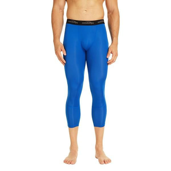  Mens 3/4 Compression Pants, Running Workout Tights