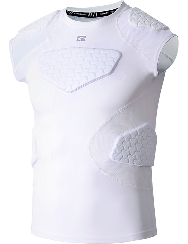 TUOY Men's Padded Compression Shirt Protective Shirt Rib Chest Protector  for Football Paintball Baseball, Rib Protectors -  Canada