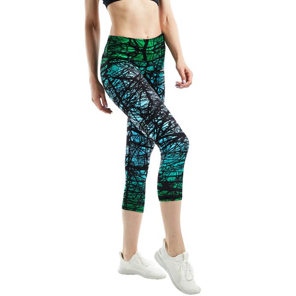 Balance Collection Green Athletic Leggings for Women